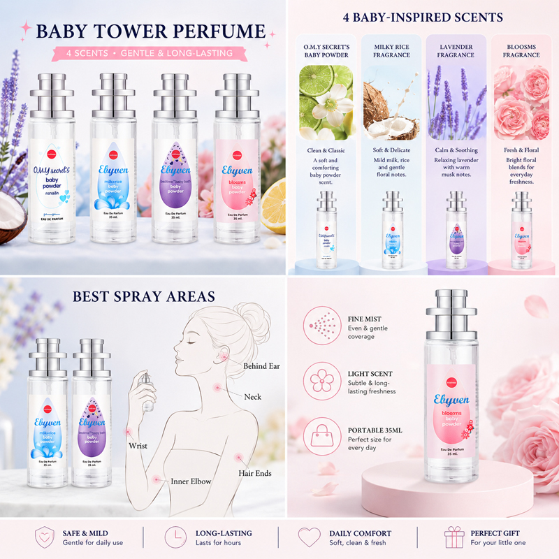 2개입 35ml 여성용 베이비 파우더 향수, 오래 지속 - Perfume Lavender Fragrance 리뷰 및 가격